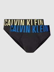 Figi z elastycznym paskiem z logo w zestawie 2 szt. od Calvin Klein Underwear Czarny - 48