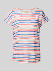 T-Shirt mit geripptem Rundhalsausschnitt von Christian Berg Woman - 23