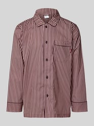 Pyjama-Oberteil mit Brusttasche von POCKIES Bordeaux - 47