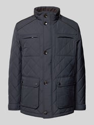 Jacke mit Steppnähten von bugatti Blau - 34