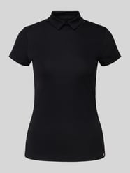 T-shirt van een mix van katoen en elastaan met col van Marc Cain - 27