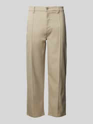 Regular Fit Hose mit fixierten Bügelfalten Modell 'GUIDER' von PEGADOR Beige - 34