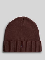 Beanie aus Pima Baumwolle mit Logo-Detail von Tommy Hilfiger Bordeaux - 37