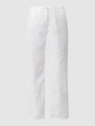 Relaxed fit broek van linnen met steekzakken, model 'Farina' van Brax Wit - 11