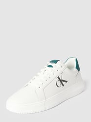 Sneakers van leer met labelprint van Calvin Klein Jeans - 35