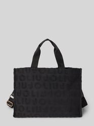 Tote Bag mit Label-Strukturmuster Modell 'PLAIN' von Liu Jo White - 2