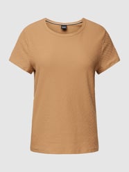 T-Shirt mit Strukturmuster Modell 'Eventsy' von BOSS Black Women Braun - 12