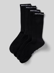 Socken mit Label-Detail im 4er-Pack von Review Schwarz - 15