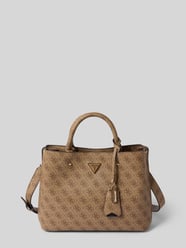 Handtasche mit Tragehenkel Modell 'MERIDIAN GIRLFRIEND SATCH' von Guess Beige - 35