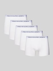 Trunks mit elastischem Label-Bund im 5er-Pack von Polo Ralph Lauren Underwear Weiß - 4