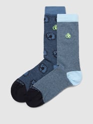 Socken mit Allover-Muster im 2er-Pack Modell 'Pique' von Scotch & Soda Blau / Türkis - 21