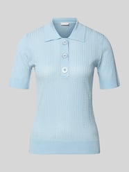 Strickshirt mit Polokragen und Knopfleiste von Liu Jo White - 12