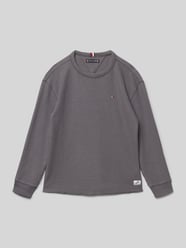 Regular fit shirt met lange mouwen in wafellook van Tommy Hilfiger Teens - 40
