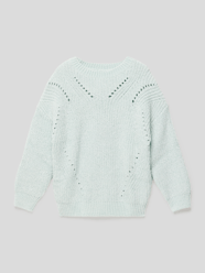 Pullover mit Strickmuster Modell 'LINKI3' von Mango Grün - 6