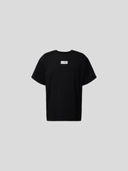 T-Shirt mit Label-Detail von MM6 Maison Margiela Schwarz - 28