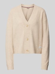 Strickjacke mit V-Ausschnitt und Woll-Anteil von TOMMY HILFIGER Beige - 14