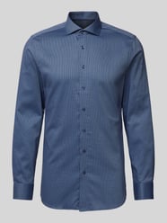 Slim Fit Business-Hemd mit Haifischkragen von Eterna Blau - 8