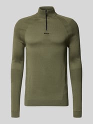 Regular Fit Troyer mit Schurwoll-Anteil Modell 'TOUR SEAMLESS QZ' von BOSS Green - 6