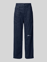 Baggy Straight Fit Jeans im Used-Look von MAC Blau - 7