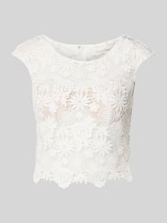 Cropped Spitzentop mit Rundhalsausschnitt von LUXUAR FASHION - 36