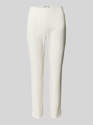 Skinny fit stoffen broek met verkort model, model 'SABRINA' van SEDUCTIVE Beige - 3