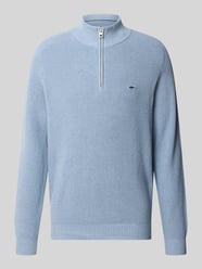 Regular Fit Strickpullover aus reiner Baumwolle mit Troyer-Kragen von Fynch-Hatton - 17