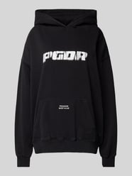 Oversized Hoodie mit Label-Print Modell 'SUTA' von Pegador Schwarz - 20