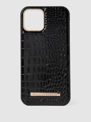 Gsm-hoesje in krokolook - iPhone 12/12 Pro van Ideal of Sweden Zwart - 20