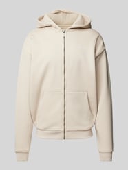 Sweatjacke mit Label-Stitching von KARL KANI Beige - 40