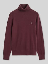 sweter z golfem o kroju regular fit z mieszanki wełny od GANT - 5