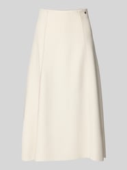 Midirok van wol met deelnaden van Marc Cain Beige - 10