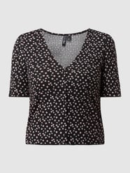 T-Shirt mit Knopfleiste Modell 'Volipe' von Pieces Schwarz - 6