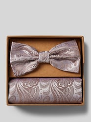 Fliege und Einstecktuch im Set mit Allover-Muster von Prince Bowtie Rosa - 39