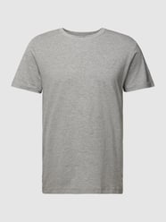 T-Shirt mit geripptem Rundhalsausschnitt von Esprit Grau - 27