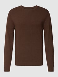 Pullover mit geripptem Rundhalsausschnitt von MCNEAL Braun - 33