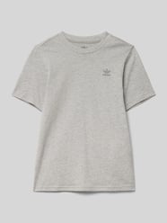 T-Shirt mit Label-Stitching von adidas Originals Grau - 10