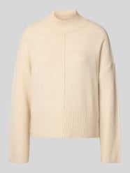 Sweter z dzianiny o kroju relaxed fit z dodatkiem wełny model „WHITNEY” od ONLY - 3
