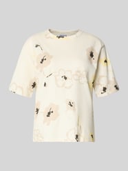 t-shirt we wzór na całej powierzchni z okrągłym dekoltem od Jake*s Studio Woman - 8