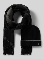 Beanie im Set mit Schal von Lauren Ralph Lauren Schwarz - 40