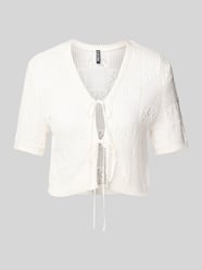 Cropped Strickjacke aus Baumwoll-Mix Modell 'TAMA' von Pieces - 46