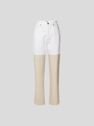 Straight Fit Jeans mit Lederbesatz von AGOLDE Weiß - 15