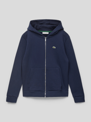 Bluza rozpinana z wyhaftowanym logo od Lacoste Niebieski - 37