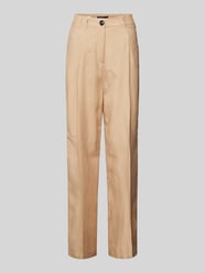 Wide Fit Stoffhose mit Bundfalten von Marc Cain Beige - 1