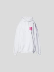 Oversized Hoodie mit Label-Print von VETEMENTS Weiß - 34