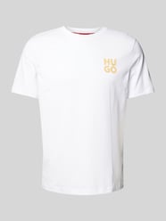 T-Shirt mit Label-Print Modell 'Dimoniti' von HUGO Weiß - 36