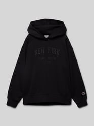 Hoodie mit Label-Stitching von CHAMPION Schwarz - 3