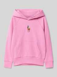 Oversized Hoodie mit Label-Stitching von Polo Ralph Lauren Teens Pink - 26