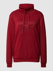 Sweatshirt met opstaande kraag en tunnelkoord, model 'BANU' van Soyaconcept Bordeaux - 48