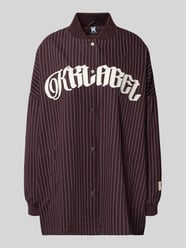 Kurtka koszulowa o kroju oversized z wyhaftowanym logo od Karo Kauer - 13