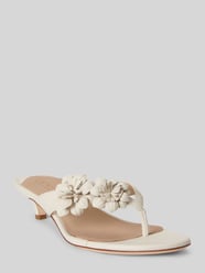 Teenslippers van echt leer met kitten heel van Lauren Ralph Lauren - 48